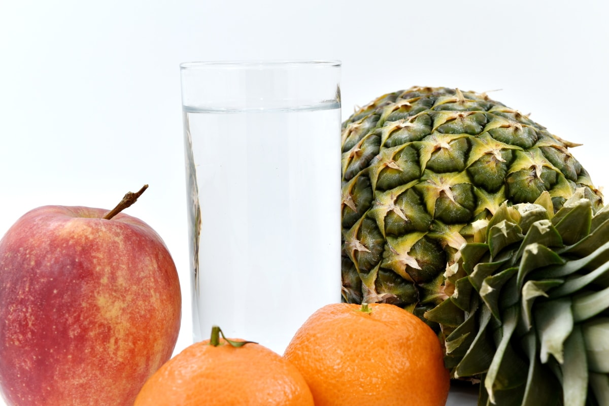 drinkwater, zoetwatervis, vloeistof, ananas, Tangerine, produceren, Oranje, vitamine, gezondheid, voedsel
