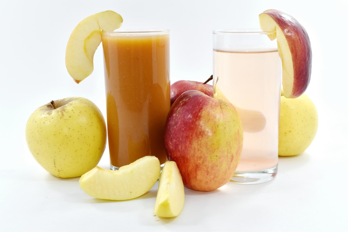 τα μήλα, ποτών, κοκτέιλ φρούτων, χυμός φρούτων, βιολογικά, για χορτοφάγους, χορτοφάγος, Χυμός, μήλο, βιταμίνη