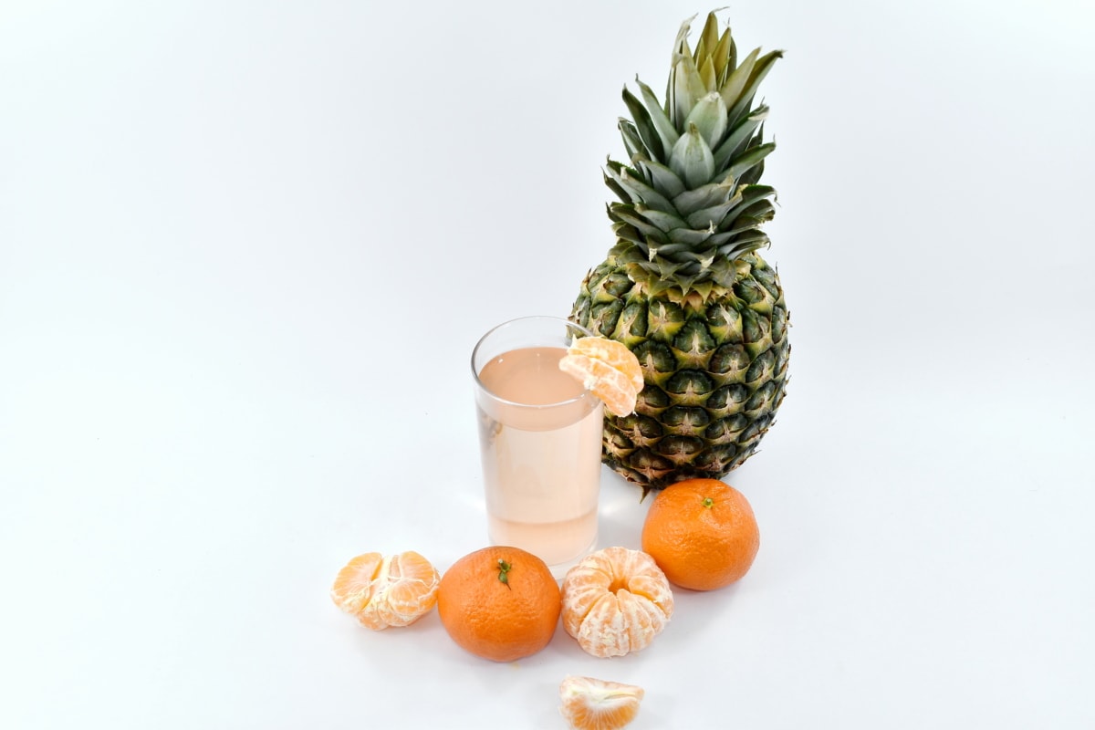beverage, fruit cocktail, fruit juice, mandarin, pineapple, food, tropical, produce, sweet, fruit