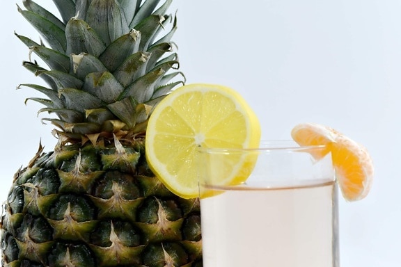 cocktail, limonade, Mandarin, ananas, jus de, agrumes, produire, Tropical, alimentaire, citron
