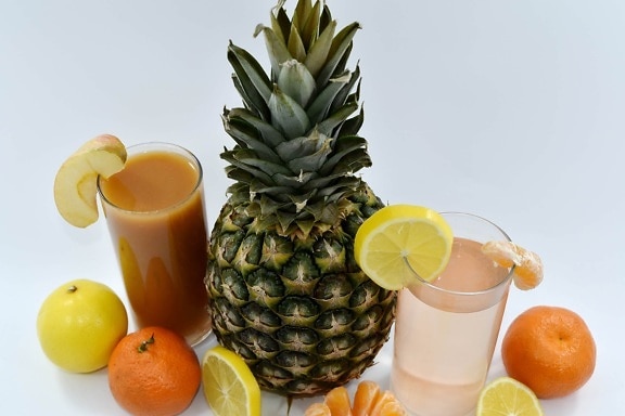 citrus, cocktails, limonade, Mandarijn, ananas, siroop, Tangerine, vrucht, sap, voedsel