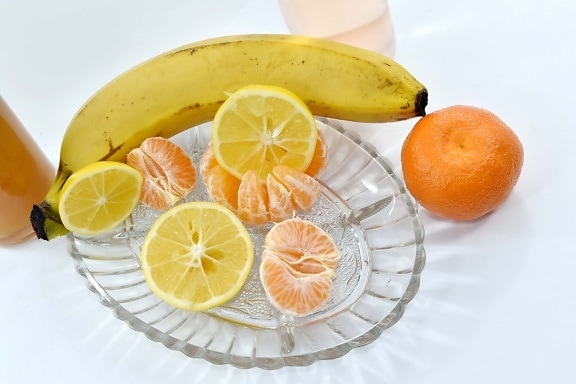 Banana, colazione, dietetico, frutta, limone, nutrizione, arance, organico, arancio, sano