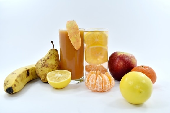 bebidas, coquetéis, suco de fruta, pera, xarope, laranja, citrino, comida, frutas, dieta