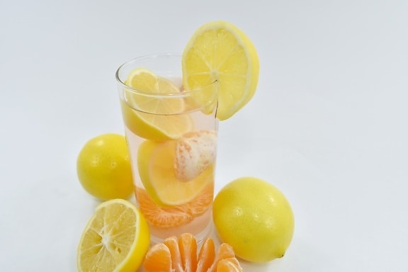 voćni koktel, voćni sok, kriške, limunada, tropsko, sok, voće, hrana, limun, citrusa