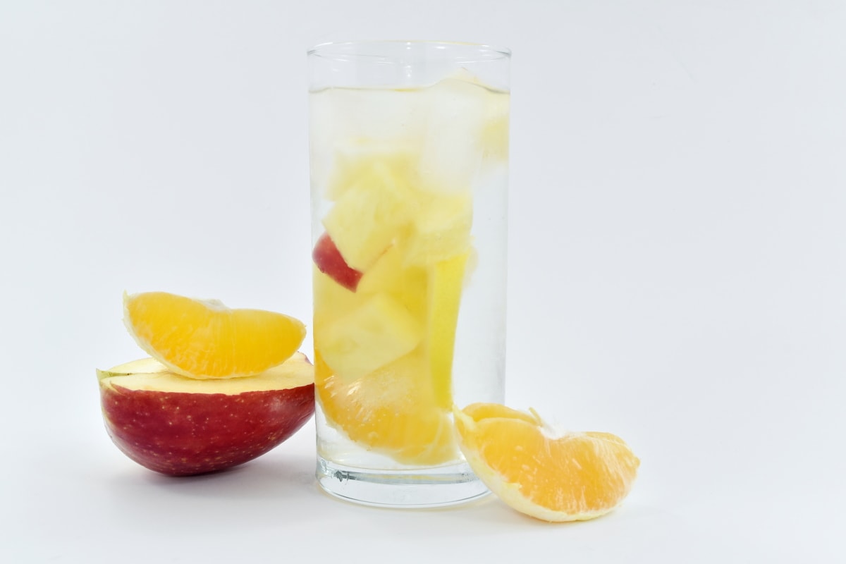 bevande, acqua fredda, acqua potabile, acqua dolce, succo di frutta, cristallo di ghiaccio, vetro, freddo, succo di frutta, bere