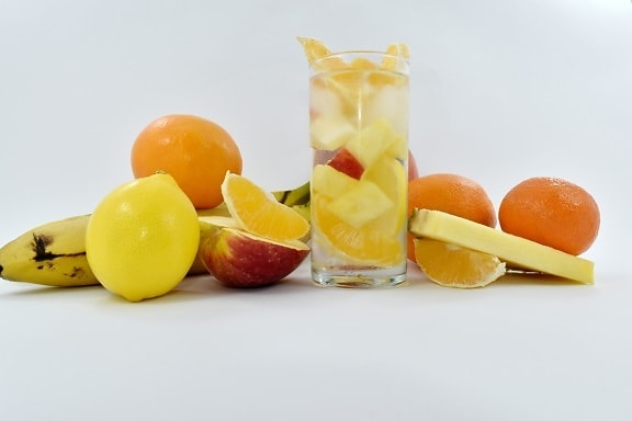 exotisch, Frucht-cocktail, Fruchtsaft, Mandarin, Ananas, brotmesser, tropische, gesund, Saft, Zitrus