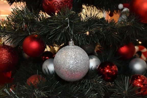 celebracja, drzewko świąteczne, wakacje, Dekoracja wnętrz, ornament, ładny, Kula, tradycja, Boże Narodzenie, drzewo