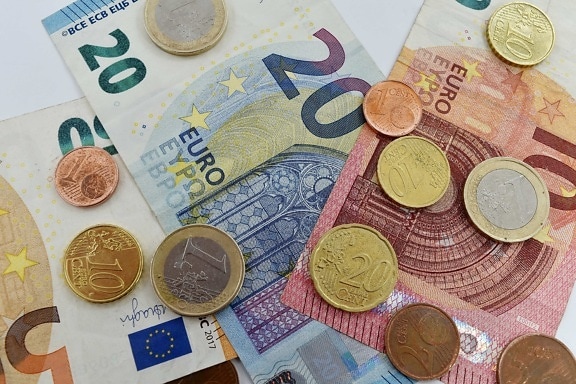 cent, euro, loan, paper money, savings, twenty, money, change, finance, cash
