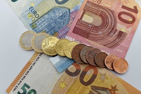 μετρητά, κέρματα, οικονομικών, εισόδημα, χρήματα, χαρτονόμισμα, εξοικονόμηση, ευρώ, νόμισμα, Τράπεζα