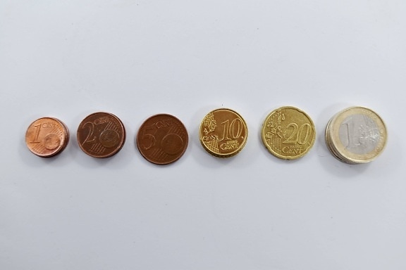 latón, monedas, cobre, euro, Europeo, Rica, Banco, moneda, dinero en efectivo, dinero