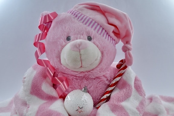 庆祝, 新年, 装饰, 泰迪熊玩具, 玩具, 可爱, 霜, 传统, 乐趣, 围巾