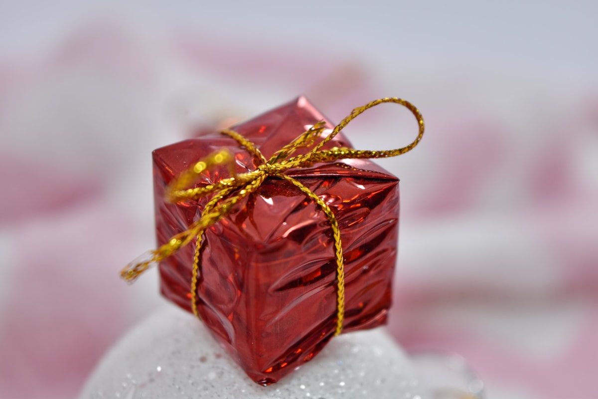 birthday, box, gift, miniature, shining, decoration, traditional, ribbon, holiday, celebration