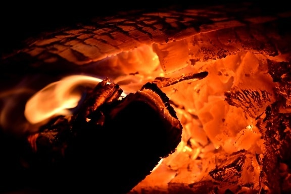 dark, flame, night, warm, wild fire, ash, burn, hot, coal, campfire