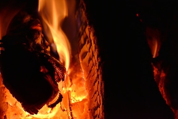 kampvuur, hete, kolen, vlam, brandhout, warmte, open haard, vreugdevuur, Ash, branden