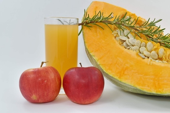 แอปเปิ้ล, น้ำผลไม้, เมล็ดฟักทอง, สควอช, สด, อาหาร, น้ำผลไม้, หวาน, มีสุขภาพดี, รับประทานอาหาร