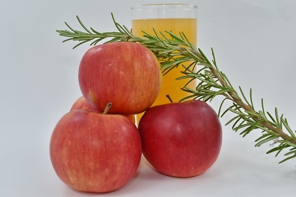 appels, takken, vruchtensap, organische, rozemarijn, twig, vrucht, vers, heerlijke, gezonde