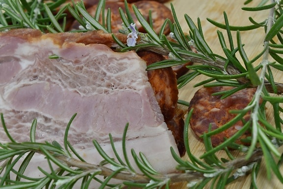 cholesterol, chất béo, ham, thịt lợn, thịt lợn thăn, hương thảo, xúc xích, gia vị, Bữa ăn tối, thịt
