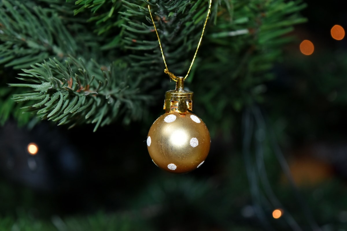 árvore de natal, luxo, em miniatura, ornamento, brilhando, árvore, celebração, de suspensão, Inverno, decoração