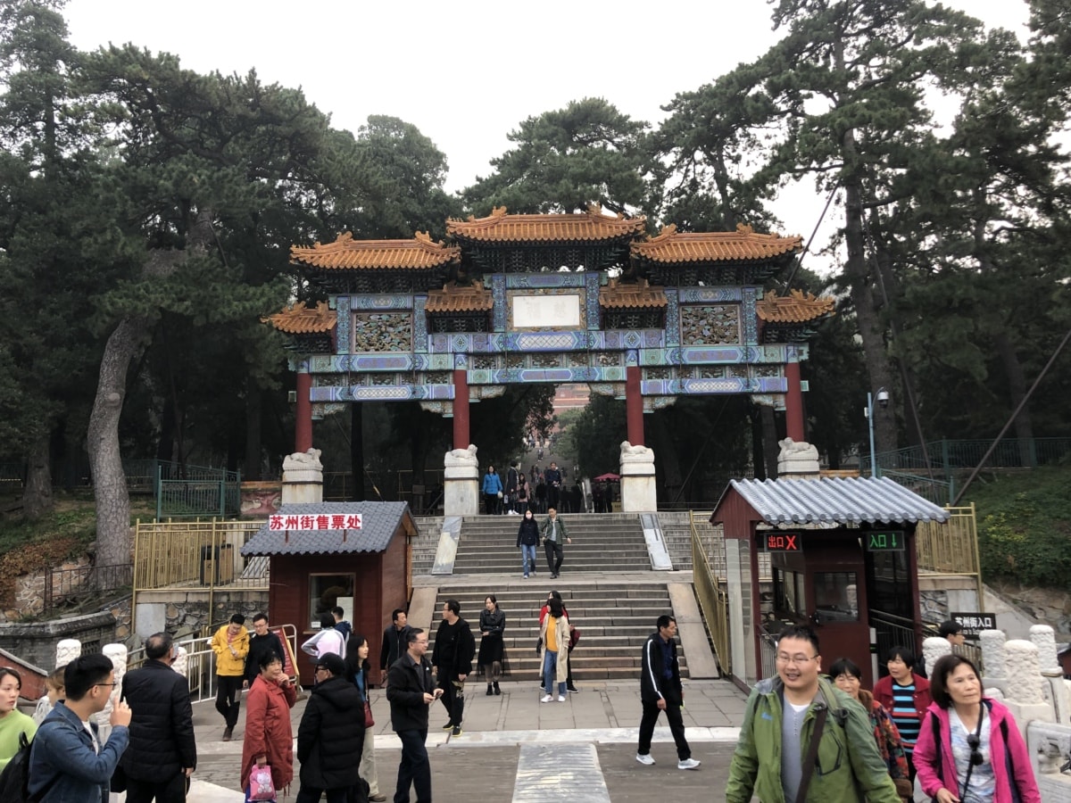 Kina, kinesisk, väkijoukko, folk, temppeli, tur, turisme, turist, turistattraktion, rejsende