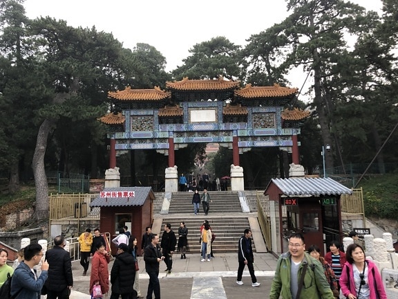 중국, 중국어, 군중, 사람들, 사원, 투어, 관광, 관광, 관광 명소, 여행자
