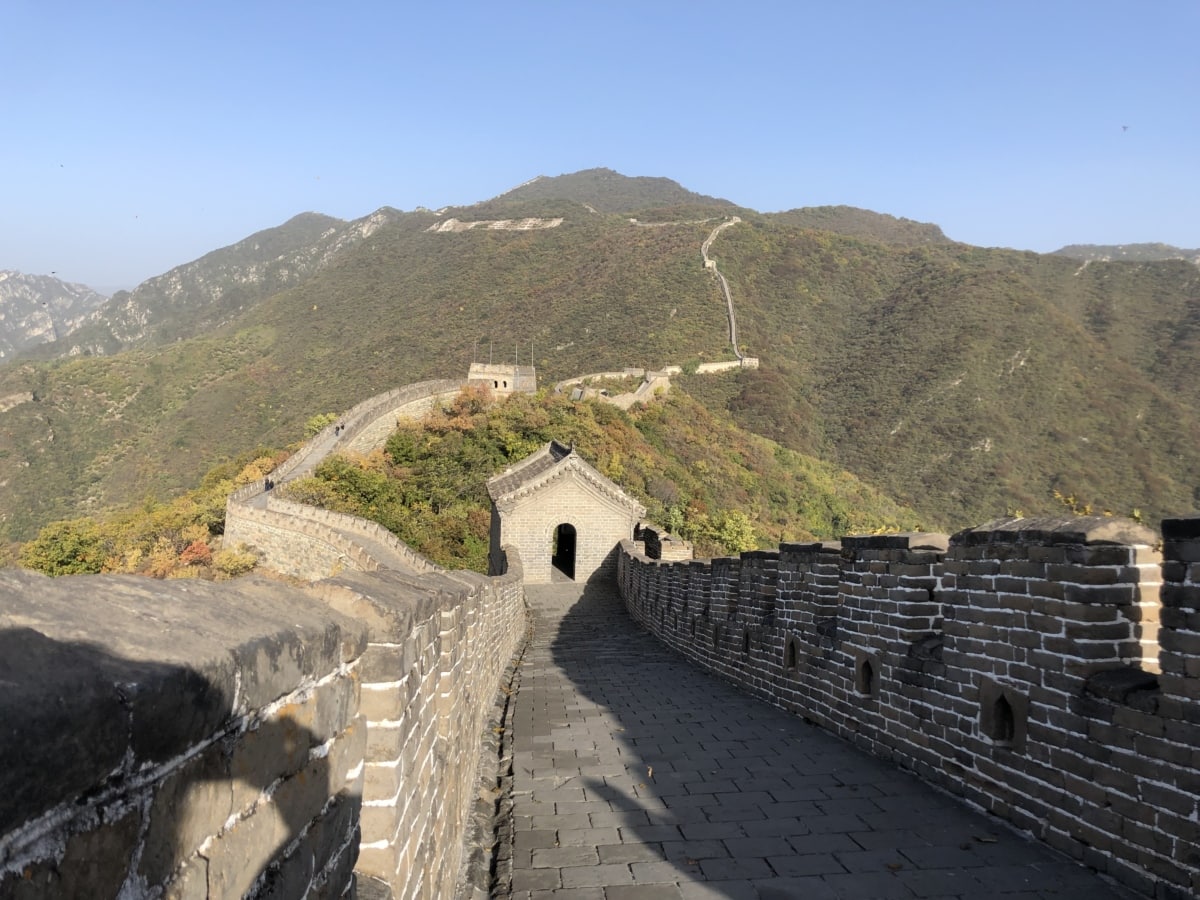 China, chinese, medieval, tourist attraction, wall, mountain, architecture, landscape, ancient, fortification