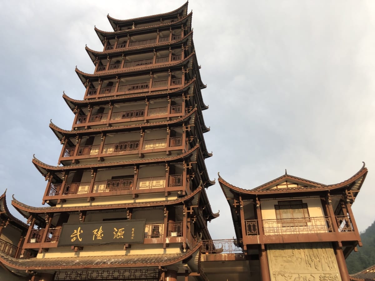 построение, замок, Китай, китайский, фасад, башня, храм, архитектура, религия, старый