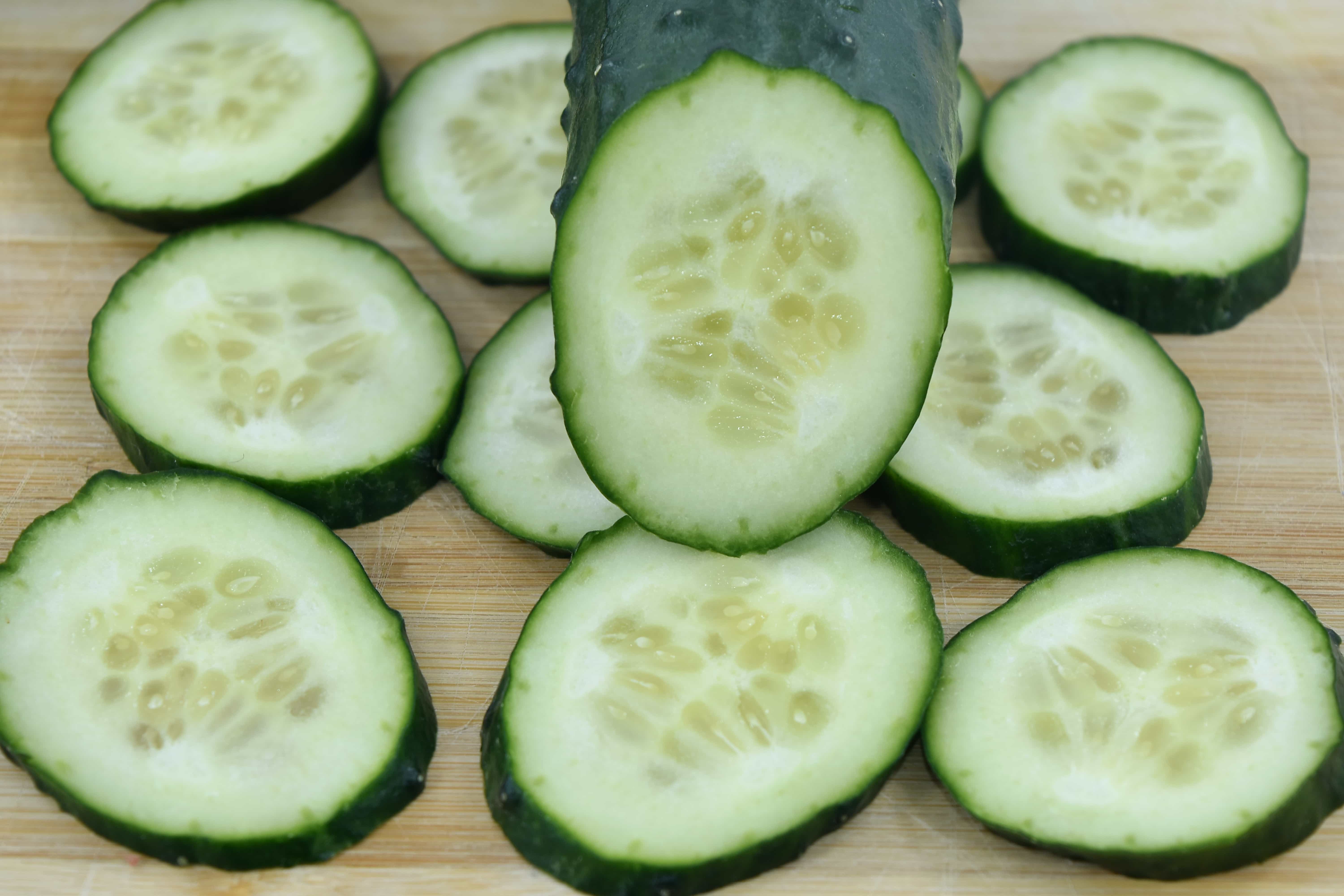 Free picture: cucumber, organic, produce, seed, slices, vegan