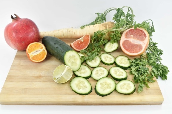 sitrus, agurk, middag, mat, måltid, vegetabilsk, diett, sunn, skive, frukt