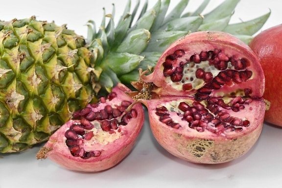 exotic, pineapple, tropic, pomegranate, tropical, food, diet, produce, fruit, healthy