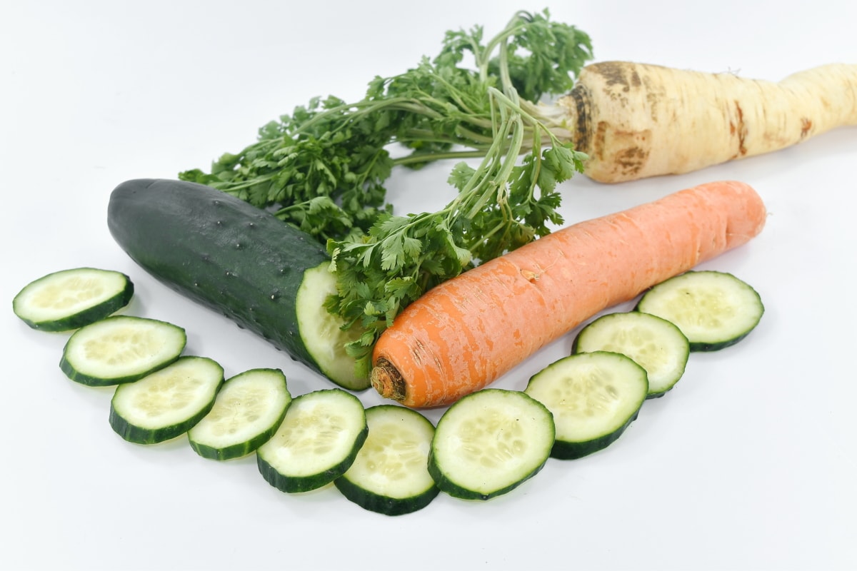 antioxidant, gulerod, agurk, mad, økologisk, persille, veganer, grøntsager, producere, vegetabilsk