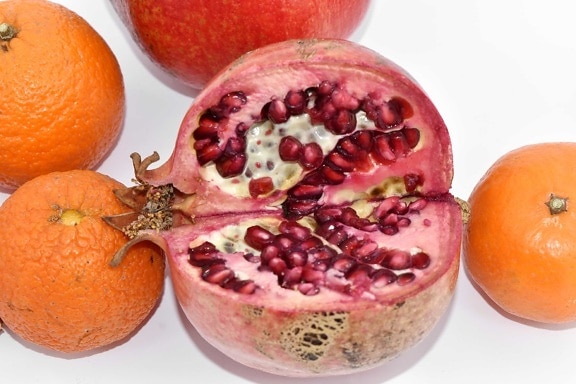 fresh, tropical, healthy, fruit, sweet, pomegranate, food, exotic, nutrition, juice