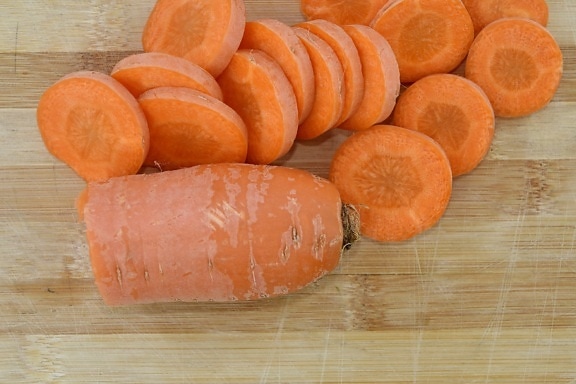 carrot, cooking, kitchen table, slices, vegan, vegetables, vegetarian, health, root, food