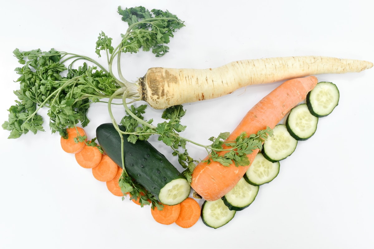zanahoria, cocina, pepino, perejil, vegetales, alimentos, comida, raíz, saludable, verduras