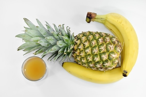 banan, frukt, fruktjuice, ananas, sirap, tropisk, mat, producera, naturen, hälsa