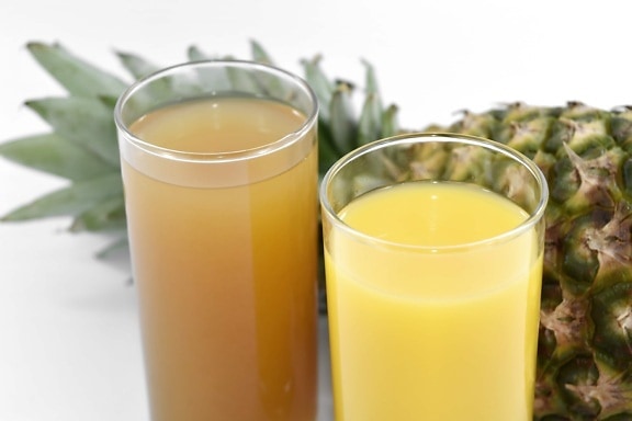 антиоксидант, фрукты, фруктовый сок, жидкость, ананас, Желтые листья, желтовато коричневый, стекло, сок, напиток