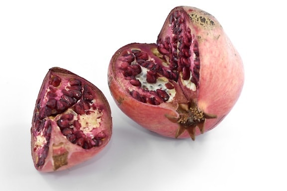 cross section, delicious, pomegranate, ripe fruit, seed, antioxidant, bright, culinary, dessert, diet