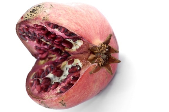 close-up, cross section, kernel, meal, pomegranate, ripe fruit, side view, vegan, exotic, tropical