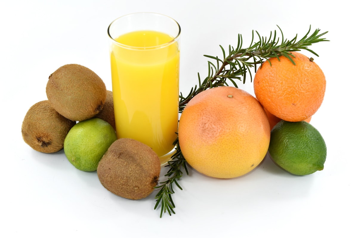 цитрусові, екзотичні, фрукти, Грейпфрут, ключові вапно, ківі, помаранчевий, мандарина, вітамін, сік