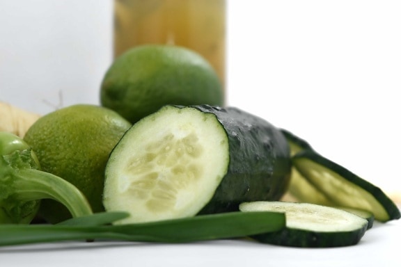agurk, mørk grøn, vigtigste lime, porre, pepperoni, vegetabilsk, sundhed, mad, kost, frugt