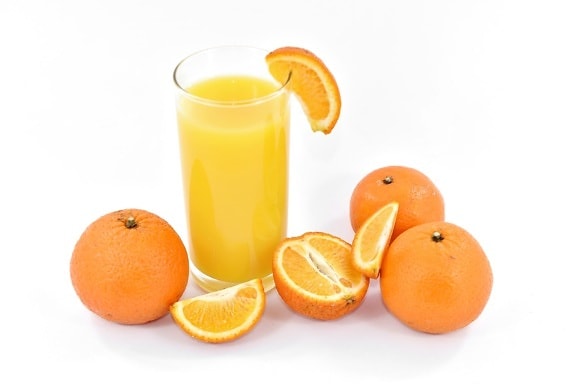 jeruk, segar, air tawar, koktail buah, jus buah, setengah, bahasa Mandarin, irisan, buah, Vitamin