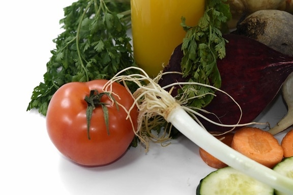 beetroot, carrot, celery, fruit juice, leek, onion, tomato, vegetable, produce, tomatoes