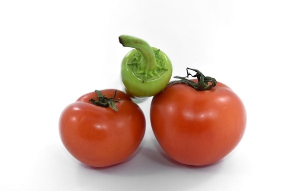 contacto directo, fresco, pimienta, producir, Ensalada, tomates, tomate, nutrición, alimentos, vegetales