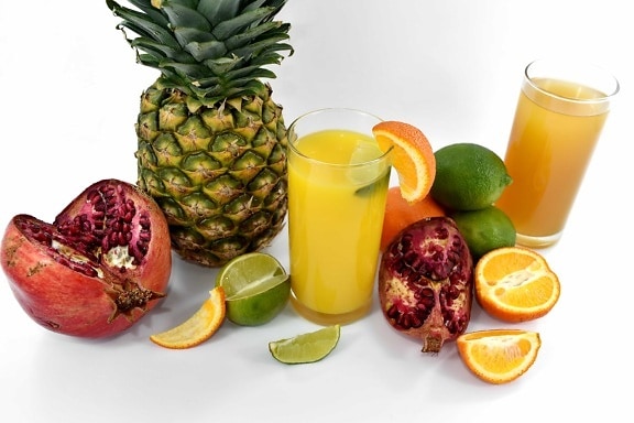 étvágy, citrusfélék, friss víz, gyümölcslé, kulcs lime, Narancshéj, ananász, gránátalma, termékek, szirup