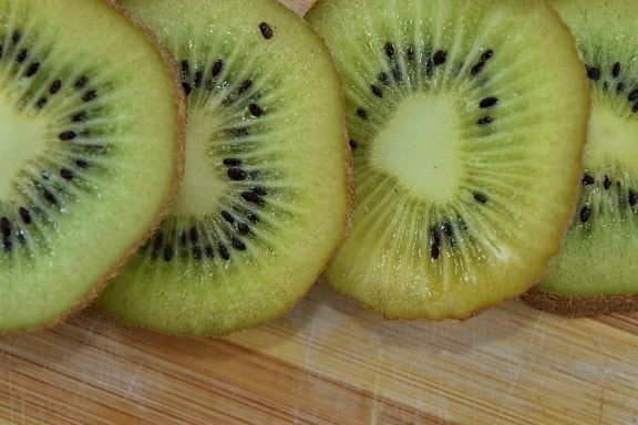 bitter, close-up, dark green, kiwi, seed, slices, tasty, fruit, vitamin, diet