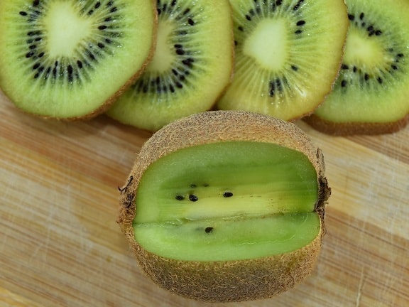 eksoottinen, Kiwi, kypsä hedelmä, siemenet, trooppinen, makea, vitamiini, ruoka, viipale, terve