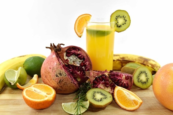 banán, ital, citrusfélék, friss víz, gyümölcs koktél, gyümölcslé, grapefruit, Kiwi, Narancshéj, narancs