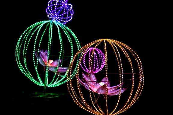 creativity, electricity, elegant, flower, illumination, lamp, spectacular, stained glass, wires, design