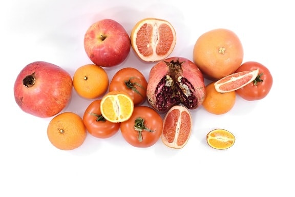 Appetit, Ernährung, Obst, Orange gelb, Tomaten, Vegan, Gemüse, Zitrus, Orange, frisch
