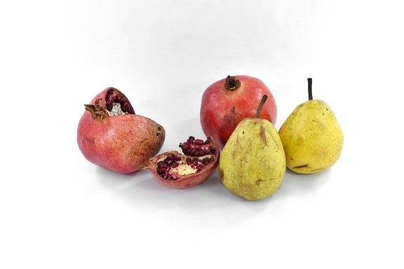 antioxidant, delicious, fresh, pears, pomegranate, seed, slice, food, diet, vitamin
