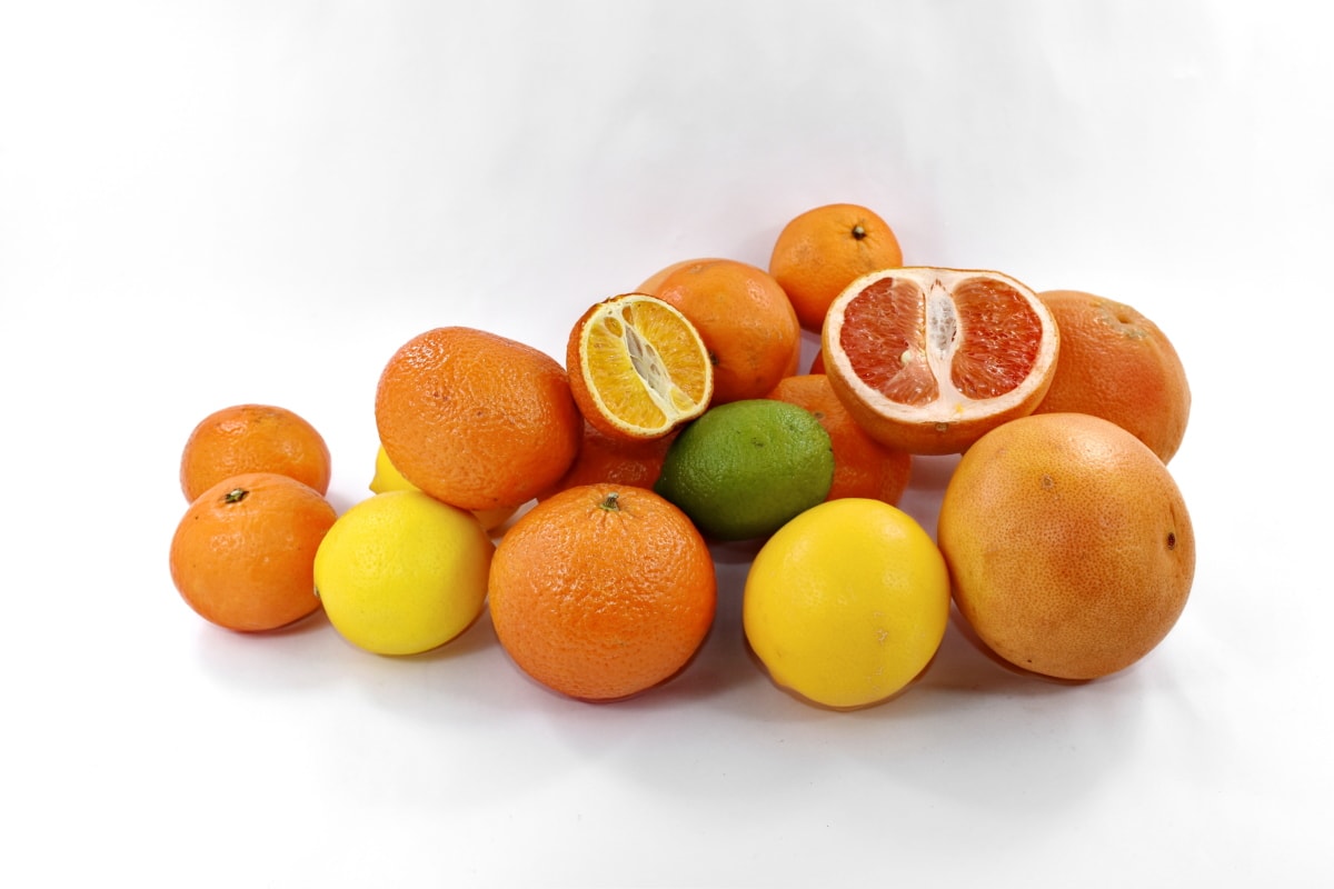 grapefrukt, halvparten, appelsinskall, appelsiner, sitrus, Mandarin, Mandarin, oransje, søt, frukt
